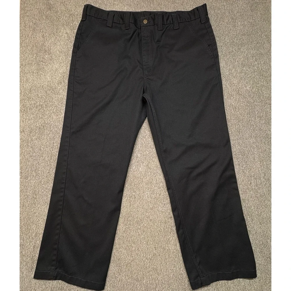 Carhartt WP Black Blended Twill‎ Work Pants Black Mens 44x30 Straight Leg